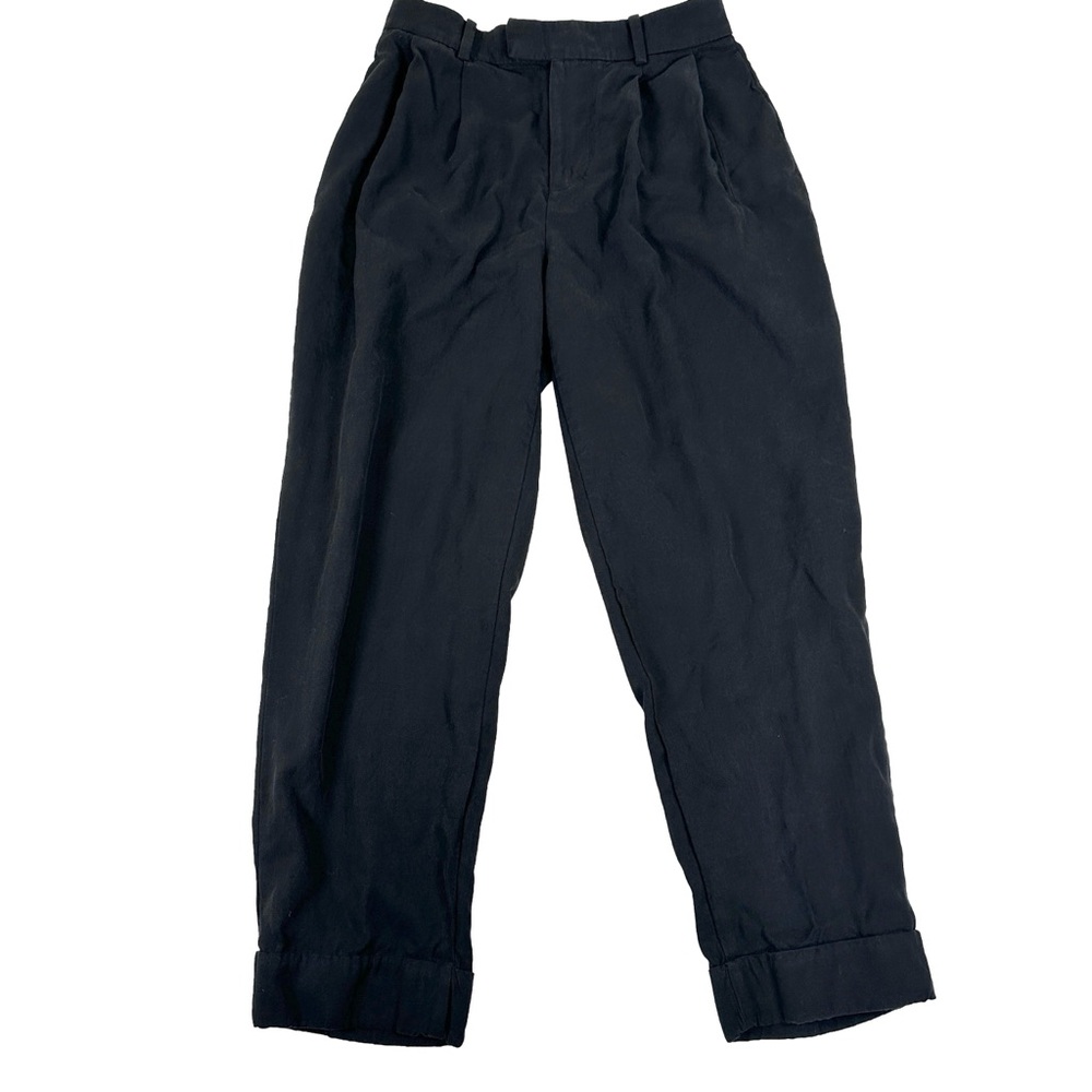 Everlane black Put it together pleat Pants slack trousers pleated Lyocell cuffed